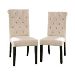 2pc Hepburn Scroll Back Side Chairs - HOMES: Inside + Out -HOMES: Inside + Out GUEST d703f23c 7921 478e 8423 d2b144cc9859