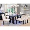 7pc Stevenson Glass Insert Open Shelf W/Led Lights Dining Table Set Black - HOMES: Inside + Out -HOMES: Inside + Out GUEST d9474e6f a0e6 4981 9027 8a4378c07bf6