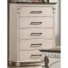 Nyes 5 Drawer Chest Antique White/Walnut - HOMES: Inside + Out -HOMES: Inside + Out GUEST d9676804 b02f 4ec8 92f6 a9cd2deda175