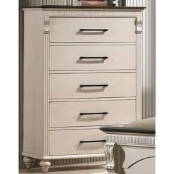 Nyes 5 Drawer Chest Antique White/Walnut - HOMES: Inside + Out