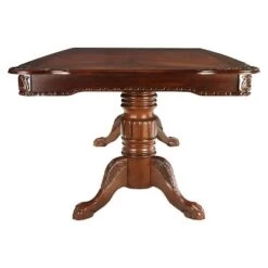 Belliere Elegant Carved Double Pedestal Extendable Dining Table Red - HOMES: Inside + Out -HOMES: Inside + Out GUEST d98bc418 116e 4ac4 9440 766e97afee71