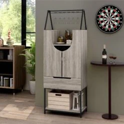 Meluse Multi Storage Wine Cabinet Vintage Gray - HOMES: Inside + Out -HOMES: Inside + Out GUEST dab987f7 ce64 499d 9d3c 772e7aeb7d43