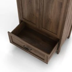 Nurembo 1 Drawer Wardrobe Closet Distressed Walnut - HOMES: Inside + Out -HOMES: Inside + Out GUEST dc241beb 6b05 41c4 b4d2 caa8c377d34b