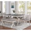 6pc Arga Solid Wood Dining Set Gray/Antique White - HOMES: Inside + Out 2 6pc Arga Solid Wood Dining Set Gray/Antique White - HOMES: Inside + Out -HOMES: Inside + Out GUEST de86ca2c b502 49a9 83e2 f256c34e228e