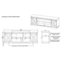 2pc Clander TV Stand And Bookcase Tower Set Vintage Gray Oak - HOMES: Inside + Out -HOMES: Inside + Out GUEST df14e20e 68a6 41fb 8362 aed08eb3179f
