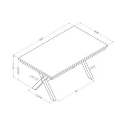 60" Arga Transitional Wood Dining Table Gray/Antique White - HOMES: Inside + Out -HOMES: Inside + Out GUEST df36bb97 1ccd 4030 ab62 da600810a989 1