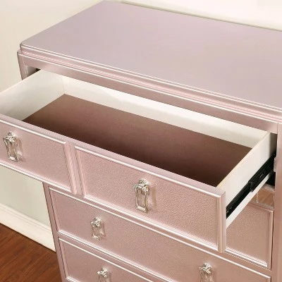 Arehart Contemporary Felt-Lined Top Drawer Chest Rose Gold - HOMES: Inside + Out 4 Arehart Contemporary Felt-Lined Top Drawer Chest Rose Gold - HOMES: Inside + Out - Image 2