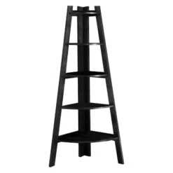 63.25" Lynch 5 Shelf Corner Bookcase - HOMES: Inside + Out -HOMES: Inside + Out GUEST e029db51 e774 413c 8a8c aad3cefadcfa