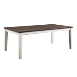 7pc Redmond Expandable Dining Table Set Weathered White/Dark Walnut/Warm Gray - HOMES: Inside + Out