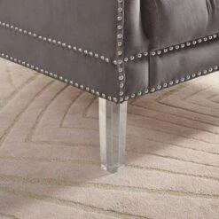 Pernice Button Tufted Chenille Loveseat Gray - HOMES: Inside + Out -HOMES: Inside + Out GUEST e0c63b4e 162a 45a6 bb98 dea75c33a1f5