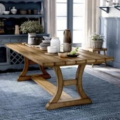 Shelia Solid Pine Wood Dining Table Rustic Pine - HOMES: Inside + Out -HOMES: Inside + Out GUEST e233210c 40c3 4812 bfa0 df60b9a56247