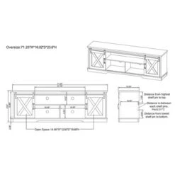 Clander Barn Door TV Stand For TVs Up To 70" Vintage Gray Oak - HOMES: Inside + Out -HOMES: Inside + Out GUEST e2d91a5e cdf8 426d 8eb7 b931d5510919