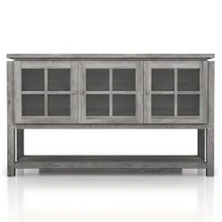 Carita Transitional Windowpane Cabinets Buffet - HOMES: Inside + Out -HOMES: Inside + Out GUEST e388c616 9195 4302 b988 2c25fa4972c5