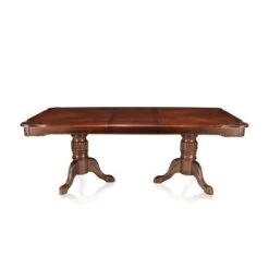 Belliere Elegant Carved Double Pedestal Extendable Dining Table Red - HOMES: Inside + Out -HOMES: Inside + Out GUEST e3ee041d 793d 4e7c 8d51 f4773d889543