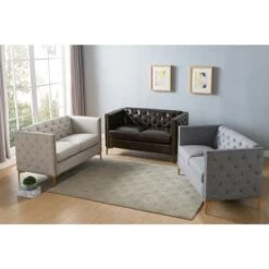 Gasper Tufted Upholstered Loveseat Light Gray - HOMES: Inside + Out 11 Gasper Tufted Upholstered Loveseat Light Gray - HOMES: Inside + Out -HOMES: Inside + Out GUEST e5346638 0066 49e4 bc0a e56154d91e22