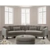 Amelie Button Tufted Curved Sectional Warm Gray - HOMES: Inside + Out -HOMES: Inside + Out GUEST e57c030d a969 4e91 a81a b06074b03f8e