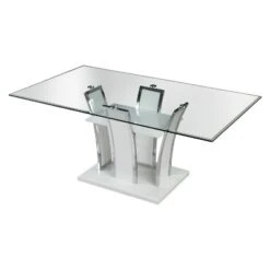 72" Lexinton Rectangle Glass Top Dining Table - HOMES: Inside + Out -HOMES: Inside + Out GUEST e8971dc6 48cb 49b5 a8bb 4a81c1a1b552