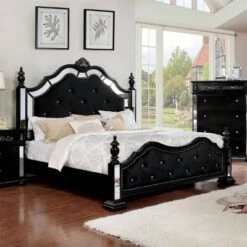 Queen Washington Upholstered Adult Bed Black - HOMES: Inside + Out