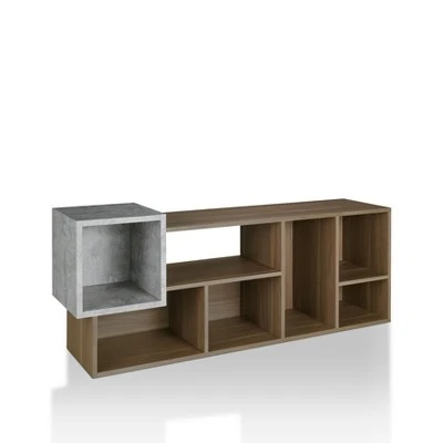 66.46" Durandyl Contemporary Bookcase Honey Walnut - HOMES: Inside + Out 8 66.46" Durandyl Contemporary Bookcase Honey Walnut - HOMES: Inside + Out - Image 6