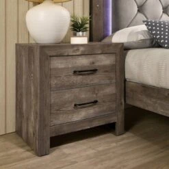 Great Basin 2 Drawer Nightstand Rustic Natural Tone - HOMES: Inside + Out