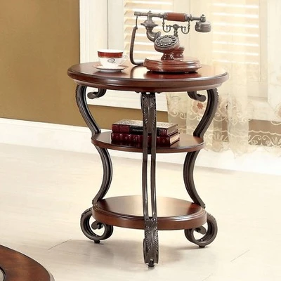 Telmin Traditional Side Table Brown Cherry - HOMES: Inside + Out 4 Telmin Traditional Side Table Brown Cherry - HOMES: Inside + Out - Image 2