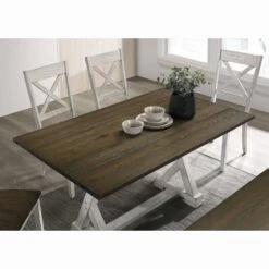 59" Calton Farmhouse Flip Down Top Dining Table Chestnut - HOMES: Inside + Out -HOMES: Inside + Out GUEST ede7b14f ac31 4914 9b52 882baf45d108
