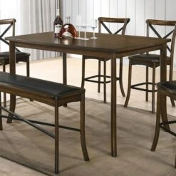 Somers Rectangular Counter Height Dining Table Oak - HOMES: Inside + Out