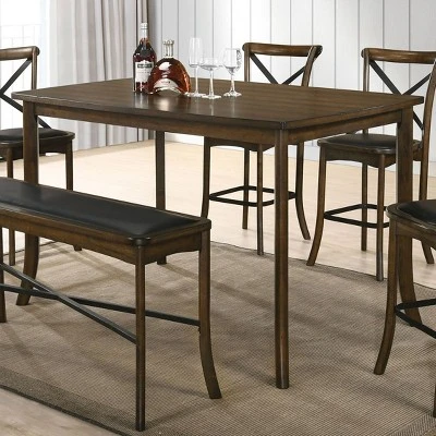 Somers Rectangular Counter Height Dining Table Oak - HOMES: Inside + Out 3 Somers Rectangular Counter Height Dining Table Oak - HOMES: Inside + Out