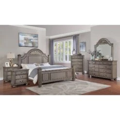 6pc Pennings Traditional Bedroom Set Gray - HOMES: Inside + Out