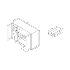 Candie Modern Multi-Storage Dining Buffet With Glass Cabinets Espresso - HOMES: Inside + Out -HOMES: Inside + Out GUEST f00af2c4 0036 4c1d 8ca2 55aa2c707d7e