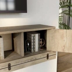 Bajwal Rustic 2 Door Floating TV Stand For TVs Up To 70" Weathered Oak - HOMES: Inside + Out -HOMES: Inside + Out GUEST f0a73b2f 9ef8 4760 90d3 a50b3bd7fc4b