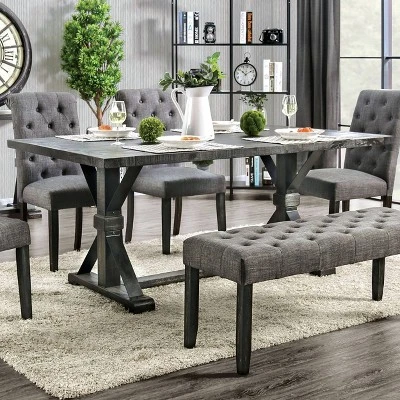 Hepburn Rectangular Dining Table Black - HOMES: Inside + Out 3 Hepburn Rectangular Dining Table Black - HOMES: Inside + Out