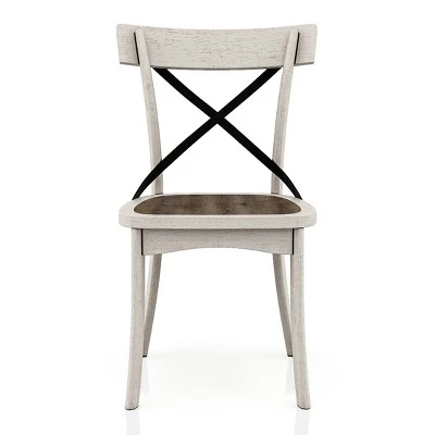 5pc Piker Round Dining Set Dark Walnut/Antique White - HOMES: Inside + Out 10 5pc Piker Round Dining Set Dark Walnut/Antique White - HOMES: Inside + Out - Image 8