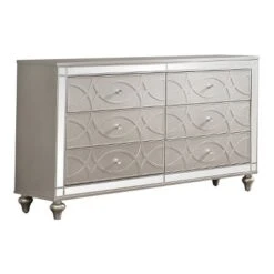 3pc Queen La Mesa Bed Nightstand And Dresser Set Silver - HOMES: Inside + Out -HOMES: Inside + Out GUEST f2dab5de 72df 44e7 9a98 4fbea8905ca6