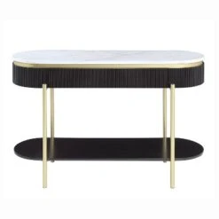 Cartehena Faux Marble Sofa Table With Drawer - HOMES: Inside + Out -HOMES: Inside + Out GUEST f33ad3e5 1008 4e2e b726 b7314b1becb8