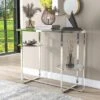 Calloun Glam 2 Shelf Sofa Table Chrome - HOMES: Inside + Out -HOMES: Inside + Out GUEST f4321414 ec01 4e5f bff5 ad1dbc875410