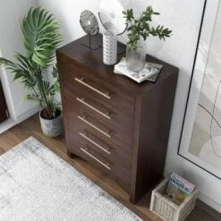 Melonnes 5 Drawer Chest Walnut - HOMES: Inside + Out 11 Melonnes 5 Drawer Chest Walnut - HOMES: Inside + Out -HOMES: Inside + Out GUEST f62d4763 9947 4163 ae5c cc5ffacf267e