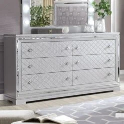 6pc Tenaya Bedroom Set Silver/Gray - HOMES: Inside + Out -HOMES: Inside + Out GUEST f7667c1e 180d 43c2 a52f 8e8253bddd6e 1