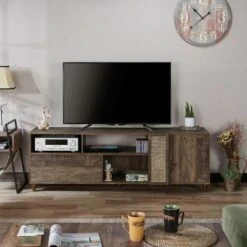Niles TV Stand For TVs Up To 80" Reclaimed Oak - HOMES: Inside + Out