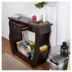 Coralli Modern Cut Out Sofa Table Walnut - HOMES: Inside + Out 10 Coralli Modern Cut Out Sofa Table Walnut - HOMES: Inside + Out -HOMES: Inside + Out GUEST f9c478df 15ce 433d 8b2e 98251210e8f9