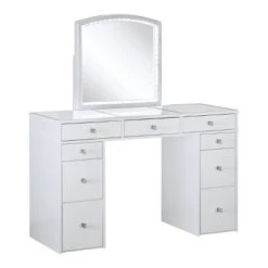 3pc Prudence Vanity Set With Stool White - HOMES: Inside + Out -HOMES: Inside + Out GUEST fc6adc82 1cd6 4375 9e24 6583ab5eff2a