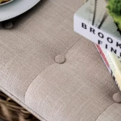 Wixam Tufted Bench Beige/Brown - HOMES: Inside + Out -HOMES: Inside + Out GUEST fe53fa1e c1e7 4722 b21c 87659c21db6d