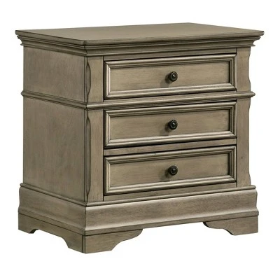 3pc Kritan Bed With 2 Nightstands Antique Warm Gray - HOMES: Inside + Out 8 3pc Kritan Bed With 2 Nightstands Antique Warm Gray - HOMES: Inside + Out - Image 6