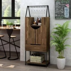 Meluse Multi Storage Wine Cabinet Light Hickory - HOMES: Inside + Out -HOMES: Inside + Out GUEST ff0d2196 c7b4 4a22 99ca ca7fc88f5e7c