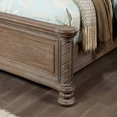 5pc Lellen Bedroom Set Beige/Rustic Natural Tone - HOMES: Inside + Out 6 5pc Lellen Bedroom Set Beige/Rustic Natural Tone - HOMES: Inside + Out - Image 4