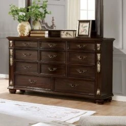 Mullberry 11 Drawer Dresser Brown Cherry - HOMES: Inside + Out