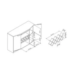 Rosio Transitional Criss Cross Wine Storage Dining Buffet Black - HOMES: Inside + Out -HOMES: Inside + Out GUEST fffbedeb f49f 4a5f b458 ed28d994c8ef